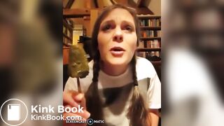 German teen eating scat ice cream