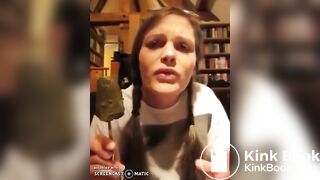 German teen eating scat ice cream