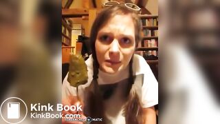 German teen eating scat ice cream