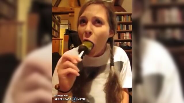 German teen eating scat ice cream