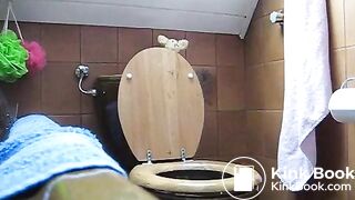 Girl pooping
