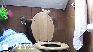 Girl pooping