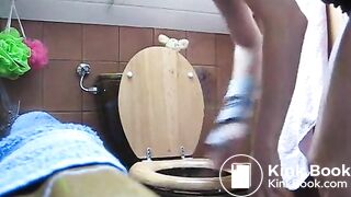 Girl pooping