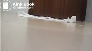 pooping on bathroom floor