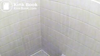 girl pushing a pile of shit out and moans