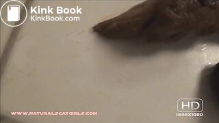 young babe shitting in front of toilet