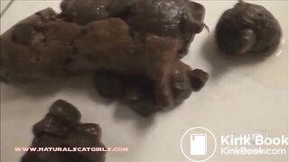 young babe shitting in front of toilet