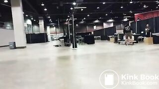 Public Porn Convention Pee and Surprise Poop