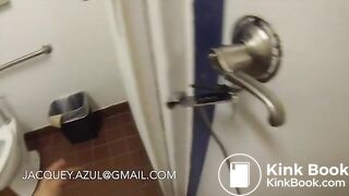 Jacquey pooping at gas station