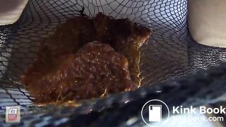 Squashed in mesh pantyhose