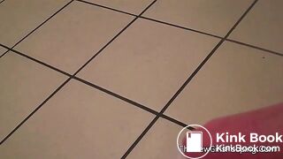 woman shits in public bathroom