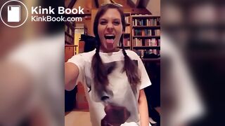 Lunatic chick eats a scatcicle
