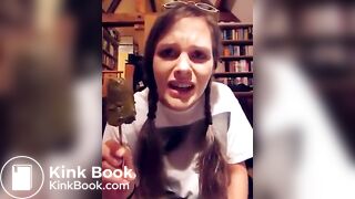 Lunatic chick eats a scatcicle