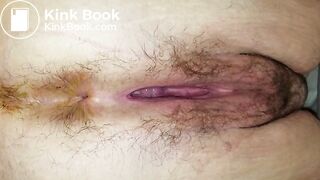 Pants down over toilet