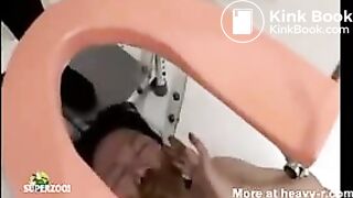 Mans Face As Human Toilet