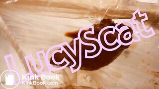 Both holes fucked and plastic panty poop  LucyScat