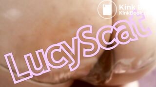 Both holes fucked and plastic panty poop  LucyScat