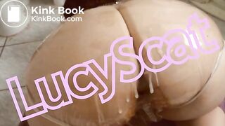 Both holes fucked and plastic panty poop  LucyScat