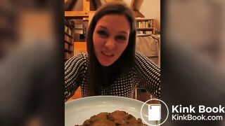 Same crazy chick eating a plate of shit