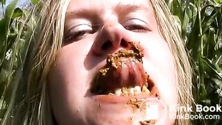 Scat Eating in Corn Field