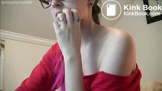 Girl poops in diaper in the morning while using laptop