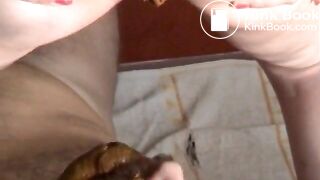 Scat slave - CE 078 - Sibylle shits Robert a big turd in his cakehole etc(00h03m50s-00h04m16s)