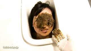on her face