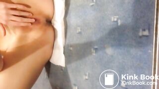 Lika shoot herself shitting in front of the mirror