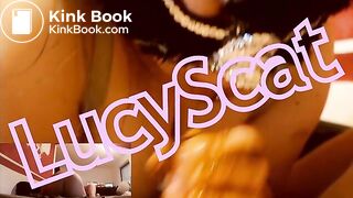 Gagging Blowjob, dirty Handjob and shit smeared dildo!  LucyScat