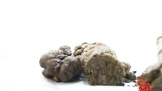 Shit on a plate and examine the shit 3