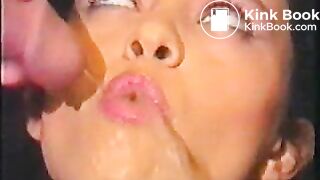 Extreme facial piss - SHE SWALLOWS LOTS