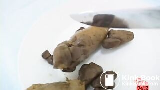 Shit on a plate and examine the shit