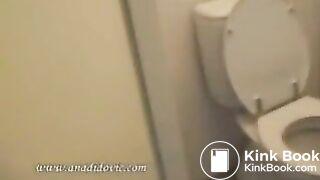 Ana Didovic pooping on the toilet