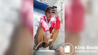 Thai student take a long poop