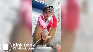 Thai student take a long poop