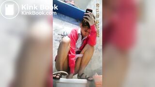 Thai student take a long poop