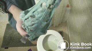 Girl on toilet