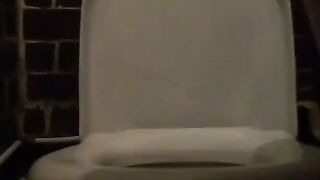 She poop backward then fingers her tight asshole