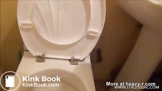 Hot Babe Shitting In The Toilet