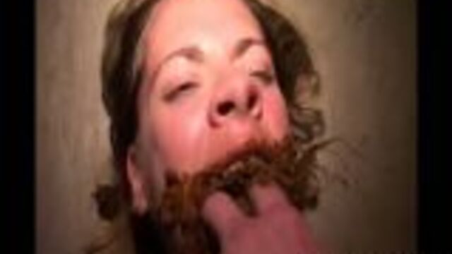 A Human Scat Eating Toilet