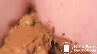 dildoed_ass_shitting