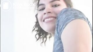 Stunningly Latina Girl Taking Shit