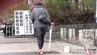 Japanese girl outdoor shit