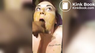 Scat deepthroat blowjob from BBWendi