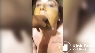 Scat deepthroat blowjob from BBWendi