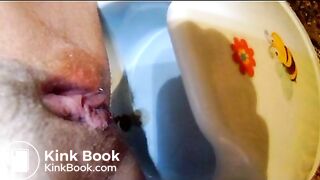 poop into baby potty