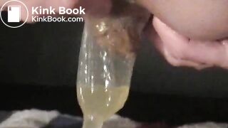 Masturbating with shit filled condom (Scan-0079)