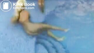 dirty bitches taking a huge dump in a swimming poo