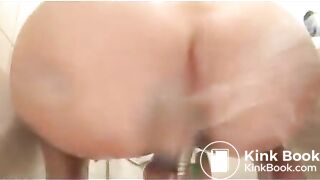 wife with pumped up pussy shits on love doll