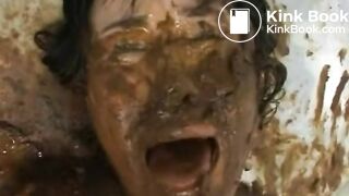 Cramming Mouth With Shit